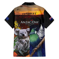Australia and New Zealand ANZAC Day Family Matching Puletasi and Hawaiian Shirt Tui Bird and Koala mix Maori and Aboriginal Pattern LT03 - Polynesian Pride