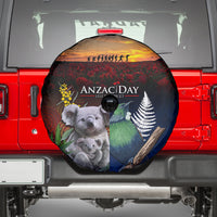 Australia and New Zealand ANZAC Day Spare Tire Cover Tui Bird and Koala mix Maori and Aboriginal Pattern LT03 - Polynesian Pride