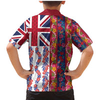 Hawaiian Lei Family Matching Mermaid Dress and Hawaiian Shirt National Flag Striped Style LT03 - Polynesian Pride