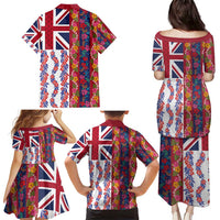 Hawaiian Lei Family Matching Puletasi and Hawaiian Shirt National Flag Striped Style LT03 - Polynesian Pride