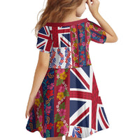 Hawaiian Lei Family Matching Summer Maxi Dress and Hawaiian Shirt National Flag Striped Style