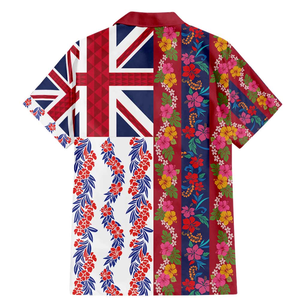 Hawaiian Lei Hawaiian Shirt National Flag Striped Style LT03 - Polynesian Pride