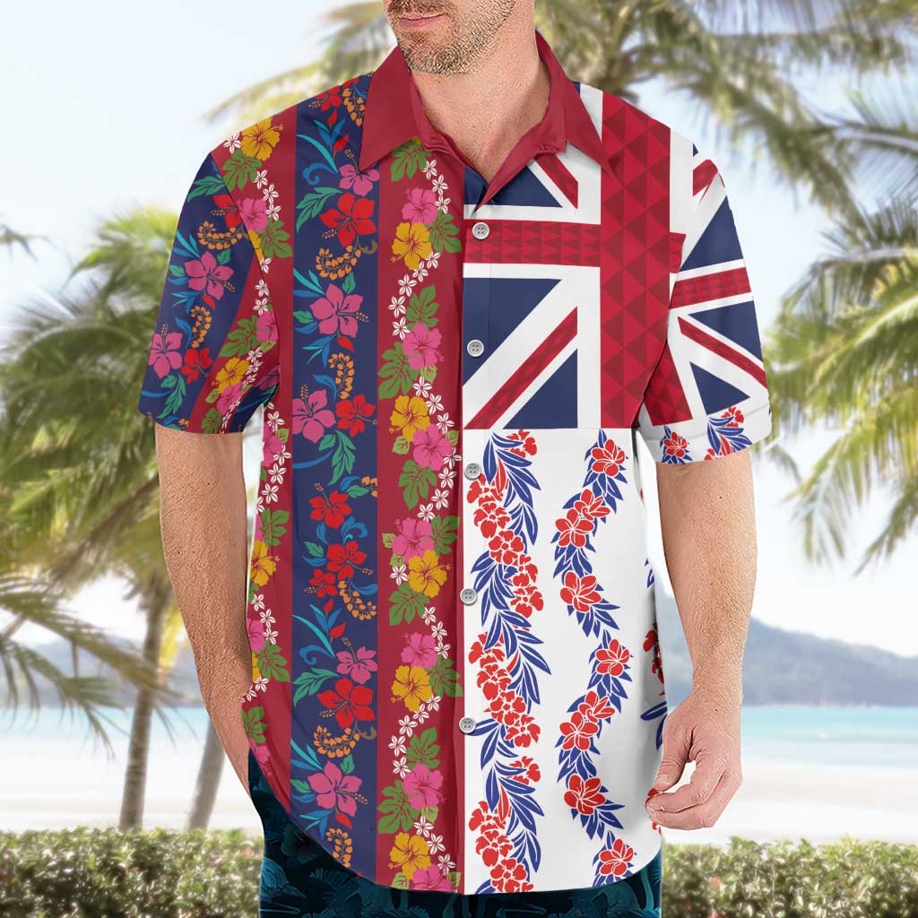 Hawaiian Lei Hawaiian Shirt National Flag Striped Style LT03 - Polynesian Pride