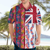 Hawaiian Lei Hawaiian Shirt National Flag Striped Style LT03 - Polynesian Pride