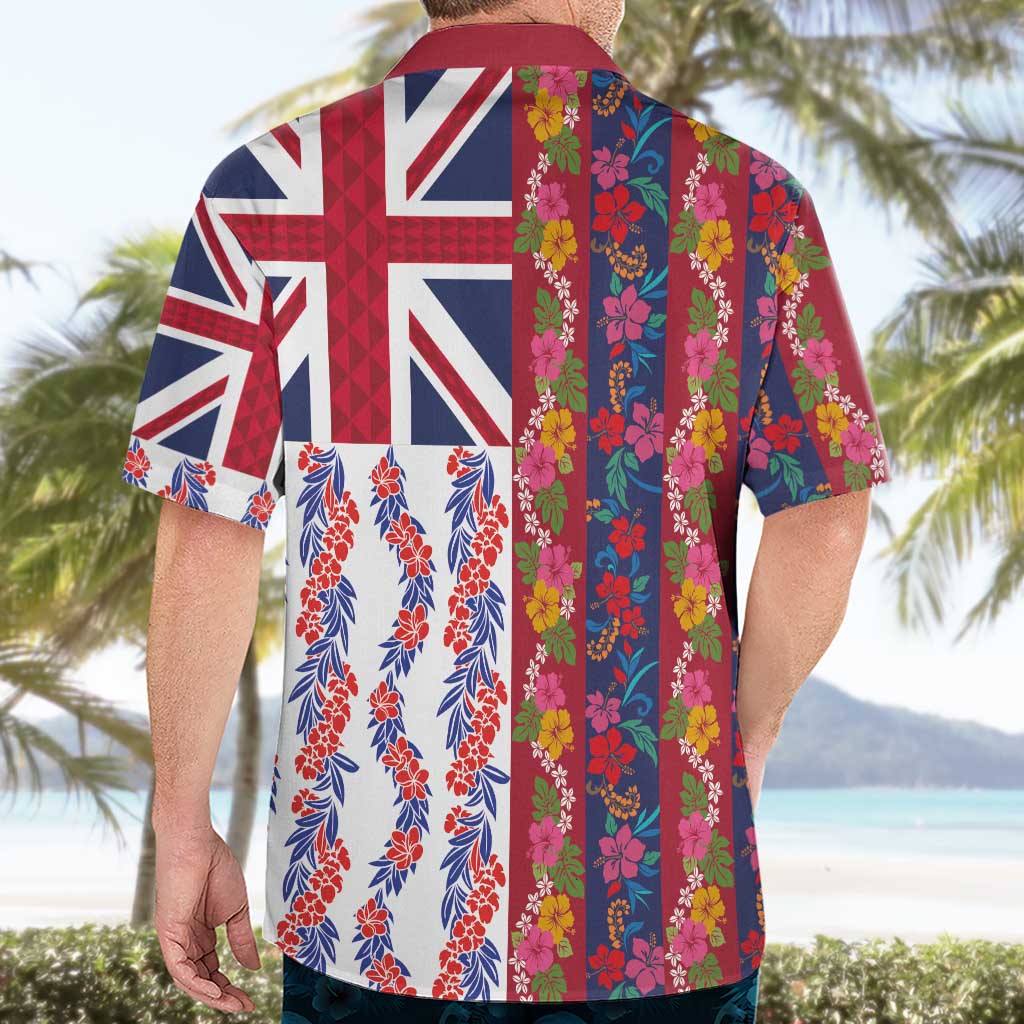 Hawaiian Lei Hawaiian Shirt National Flag Striped Style LT03 - Polynesian Pride