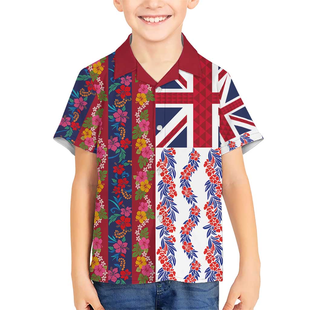 Hawaiian Lei Hawaiian Shirt National Flag Striped Style LT03 - Polynesian Pride