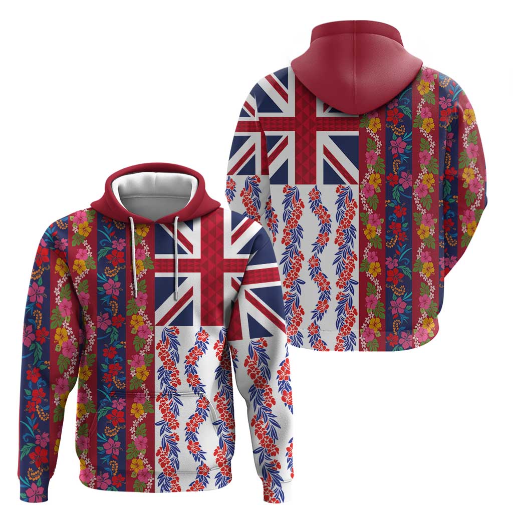 Hawaiian Lei Hoodie National Flag Striped Style