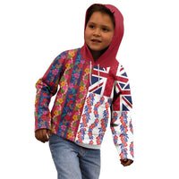 Hawaiian Lei Kid Hoodie National Flag Striped Style LT03 - Polynesian Pride