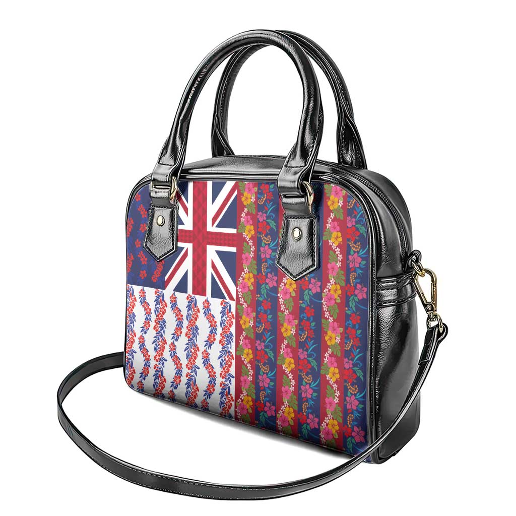 Hawaiian Lei Shoulder Handbag National Flag Striped Style