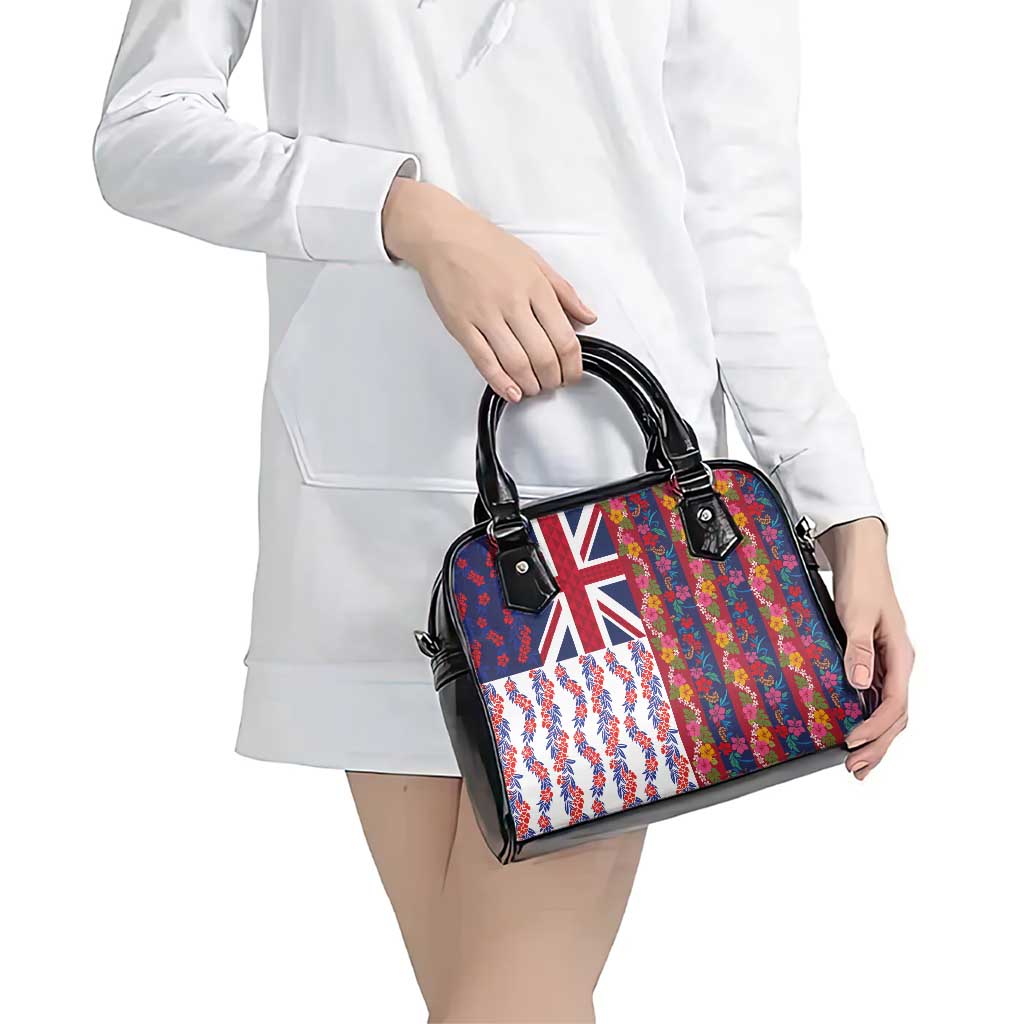 Hawaiian Lei Shoulder Handbag National Flag Striped Style