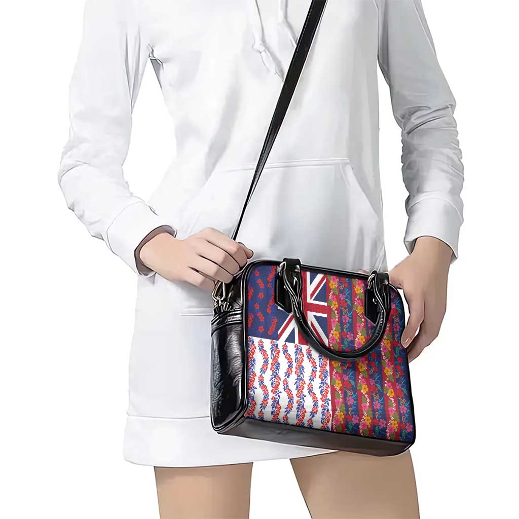 Hawaiian Lei Shoulder Handbag National Flag Striped Style
