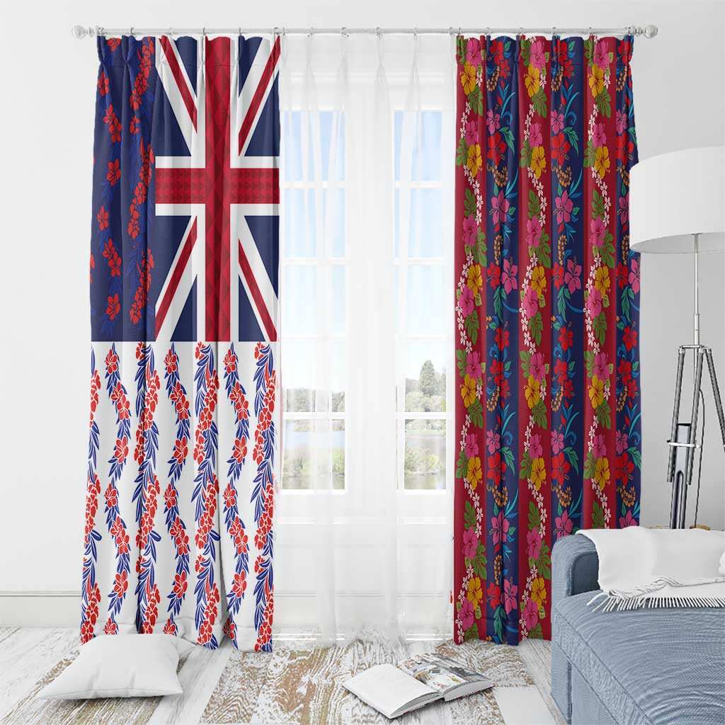 Hawaiian Lei Window Curtain National Flag Striped Style