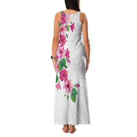 Hawaiian Hibiscus and Art Polynesian Tattoo Family Matching Tank Maxi Dress and Hawaiian Shirt White Color