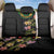 Hawaiian Lei Plumeria and Tropical Leaves Back Car Seat Cover Watercolor Style