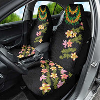 Hawaiian Lei Plumeria and Tropical Leaves Car Seat Cover Watercolor Style LT03 - Polynesian Pride