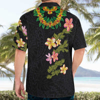 Hawaiian Lei Plumeria and Tropical Leaves Hawaiian Shirt Watercolor Style LT03 - Polynesian Pride