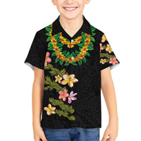 Hawaiian Lei Plumeria and Tropical Leaves Hawaiian Shirt Watercolor Style LT03 - Polynesian Pride