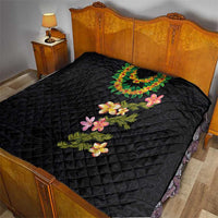 Hawaiian Lei Plumeria and Tropical Leaves Quilt Watercolor Style LT03 - Polynesian Pride