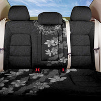 Hawaiian Lei Plumeria and Tropical Leaves Back Car Seat Cover Watercolor Style-Grayscale LT03 One Size Black - Polynesian Pride