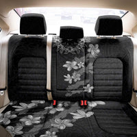 Hawaiian Lei Plumeria and Tropical Leaves Back Car Seat Cover Watercolor Style-Grayscale LT03 - Polynesian Pride