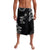 Hawaiian Lei Plumeria and Tropical Leaves Lavalava Watercolor Style-Grayscale