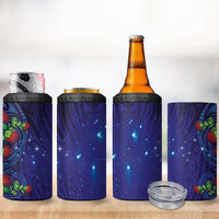 Matariki New Zealand Maori and Pohutukawa 4 in 1 Can Cooler Tumbler Galaxy Blue Sky Style LT03 - Polynesian Pride