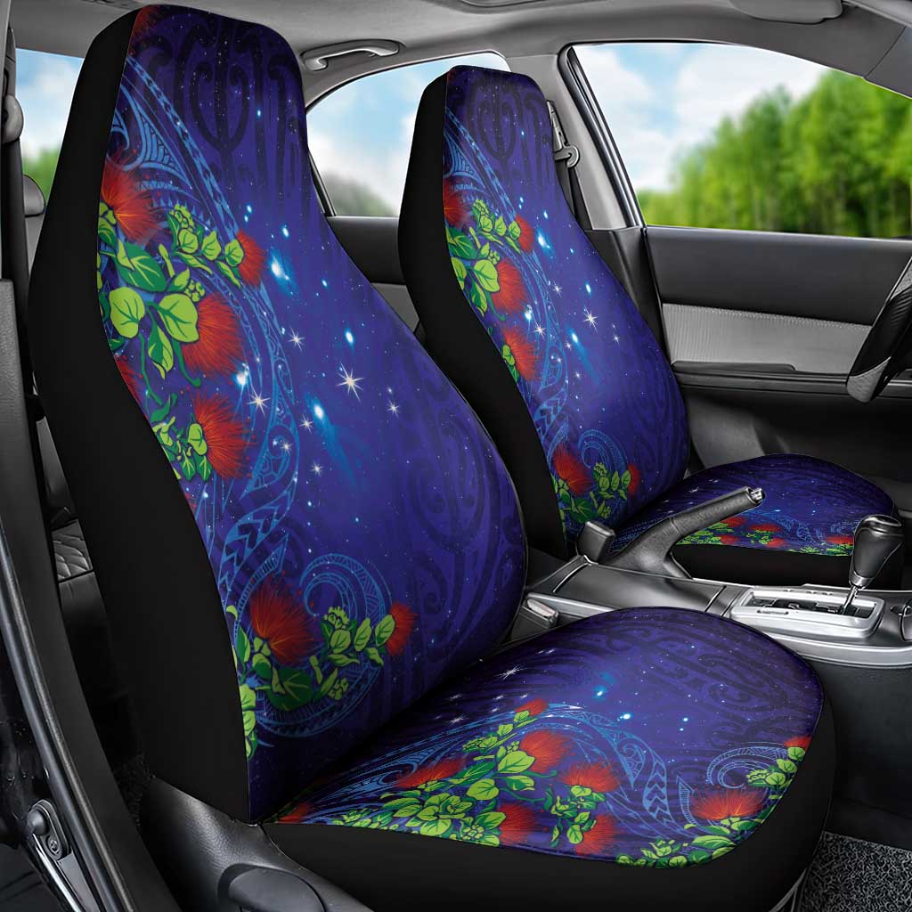 Matariki New Zealand Maori and Pohutukawa Car Seat Cover Galaxy Blue Sky Style LT03 - Polynesian Pride