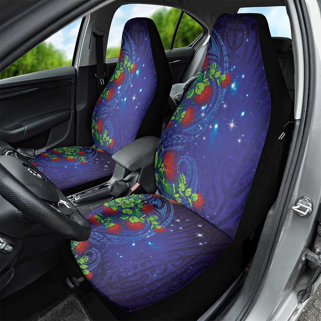 Matariki New Zealand Maori and Pohutukawa Car Seat Cover Galaxy Blue Sky Style LT03 - Polynesian Pride