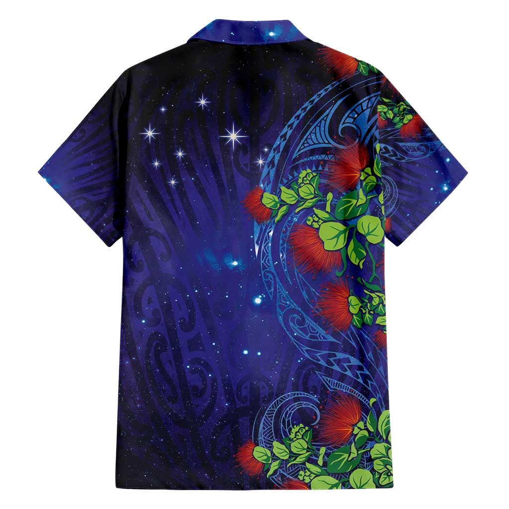 Matariki New Zealand Maori and Pohutukawa Hawaiian Shirt Galaxy Blue Sky Style LT03 - Polynesian Pride