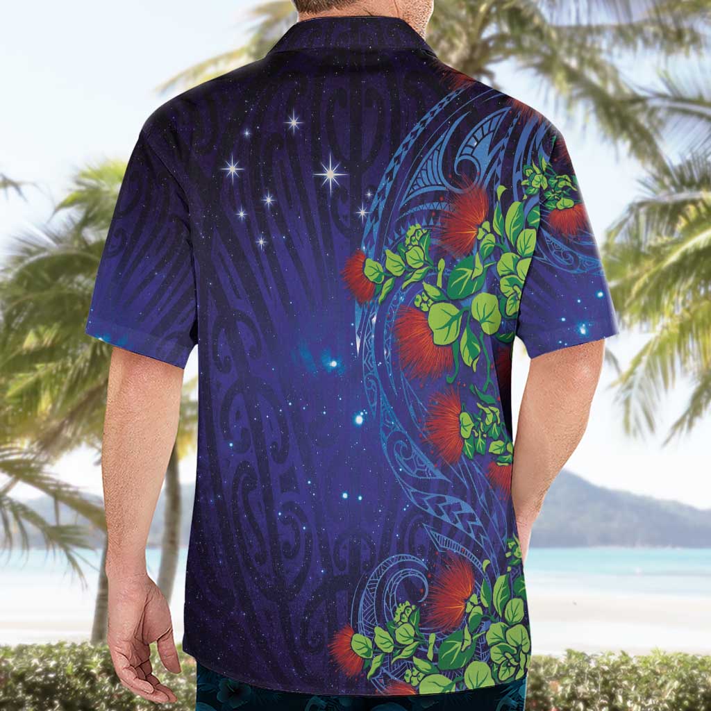 Matariki New Zealand Maori and Pohutukawa Hawaiian Shirt Galaxy Blue Sky Style LT03 - Polynesian Pride