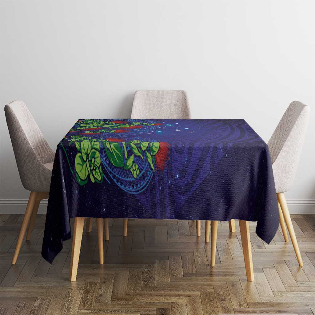 Matariki New Zealand Maori and Pohutukawa Tablecloth Galaxy Blue Sky Style