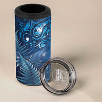 Matariki New Zealand Maori Silver Fern 4 in 1 Can Cooler Tumbler Galaxy Blue Sky Style LT03 - Polynesian Pride