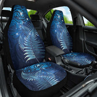 Matariki New Zealand Maori Silver Fern Car Seat Cover Galaxy Blue Sky Style LT03 One Size Blue - Polynesian Pride