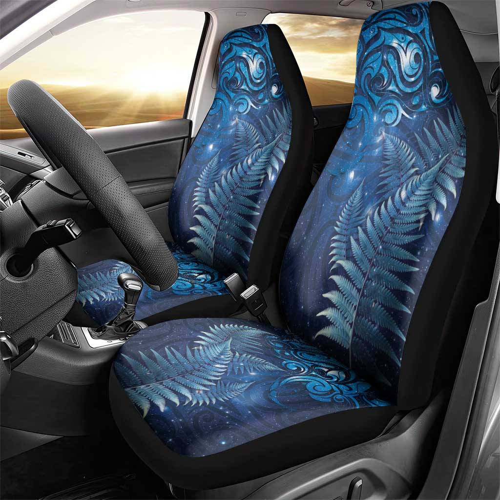 Matariki New Zealand Maori Silver Fern Car Seat Cover Galaxy Blue Sky Style LT03 - Polynesian Pride
