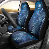 Matariki New Zealand Maori Silver Fern Car Seat Cover Galaxy Blue Sky Style LT03 - Polynesian Pride