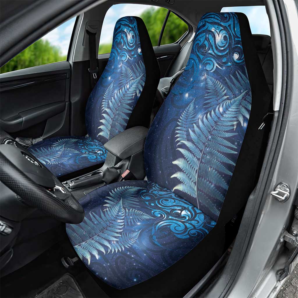 Matariki New Zealand Maori Silver Fern Car Seat Cover Galaxy Blue Sky Style LT03 - Polynesian Pride