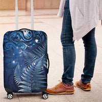 Matariki New Zealand Maori Silver Fern Luggage Cover Galaxy Blue Sky Style LT03 Blue - Polynesian Pride