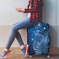Matariki New Zealand Maori Silver Fern Luggage Cover Galaxy Blue Sky Style LT03 - Polynesian Pride