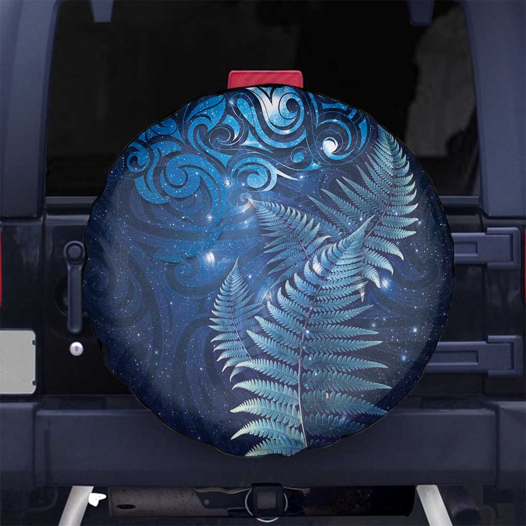 Matariki New Zealand Maori Silver Fern Spare Tire Cover Galaxy Blue Sky Style LT03 No hole Blue - Polynesian Pride