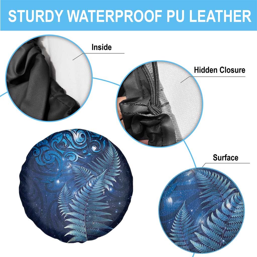 Matariki New Zealand Maori Silver Fern Spare Tire Cover Galaxy Blue Sky Style LT03 - Polynesian Pride