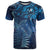 Matariki New Zealand Maori Silver Fern T Shirt Galaxy Blue Sky Style