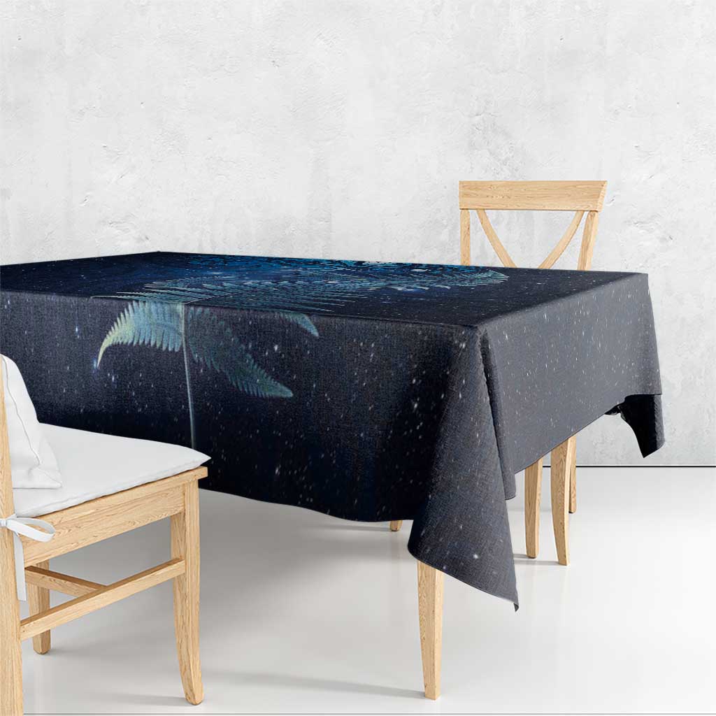 Matariki New Zealand Maori Silver Fern Tablecloth Galaxy Blue Sky Style