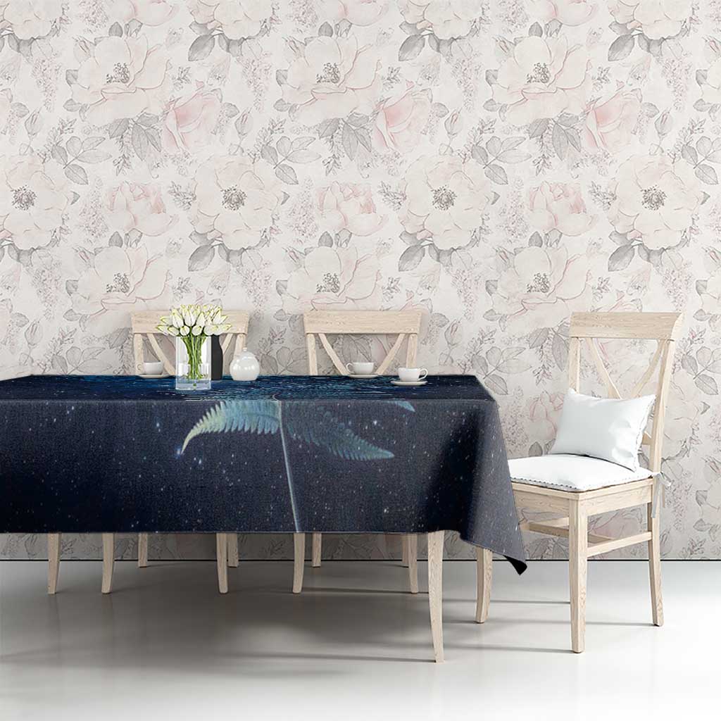 Matariki New Zealand Maori Silver Fern Tablecloth Galaxy Blue Sky Style