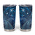 Matariki New Zealand Maori Silver Fern Tumbler Cup Galaxy Blue Sky Style