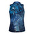 Matariki New Zealand Maori Silver Fern Women Sleeveless Polo Shirt Galaxy Blue Sky Style