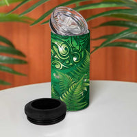 Matariki New Zealand Maori Silver Fern 4 in 1 Can Cooler Tumbler Galaxy Green Sky Style LT03 - Polynesian Pride