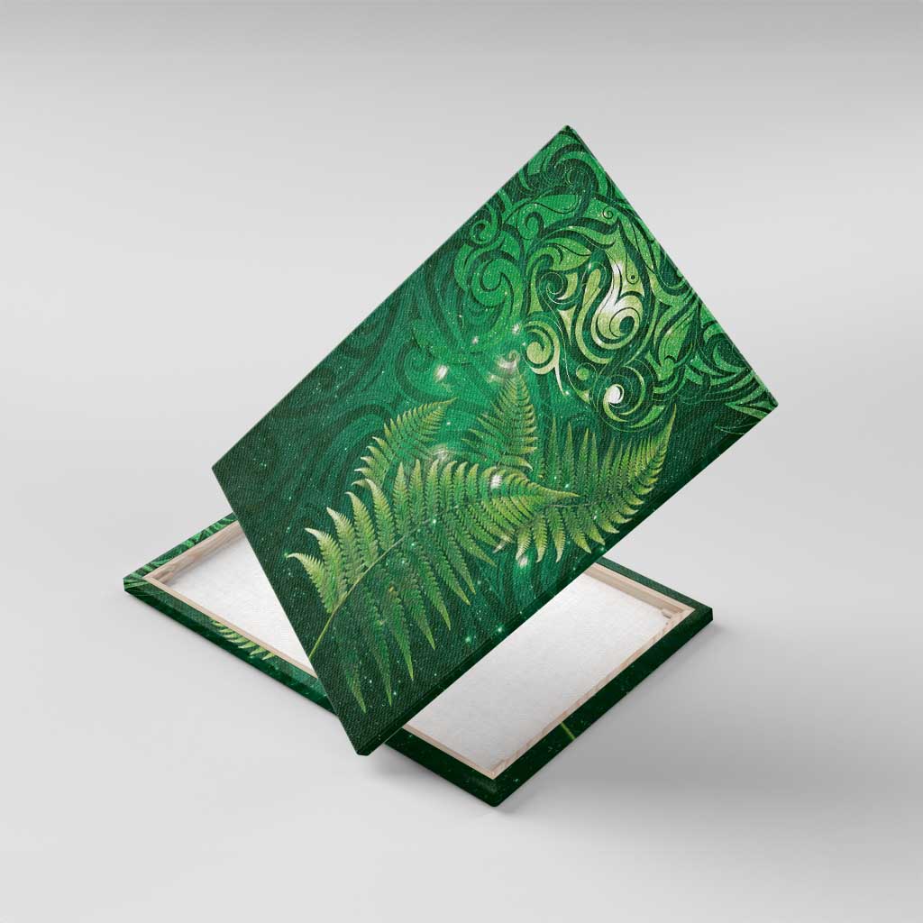 Matariki New Zealand Maori Silver Fern Canvas Wall Art Galaxy Green Sky Style