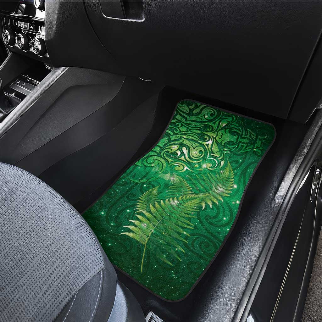 Matariki New Zealand Maori Silver Fern Car Mats Galaxy Green Sky Style LT03 - Polynesian Pride