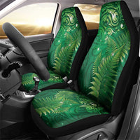 Matariki New Zealand Maori Silver Fern Car Seat Cover Galaxy Green Sky Style LT03 - Polynesian Pride