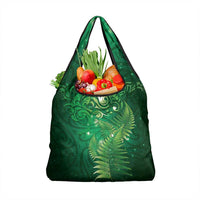 Matariki New Zealand Maori Silver Fern Grocery Bag Galaxy Green Sky Style LT03 1-pack One Size Green - Polynesian Pride